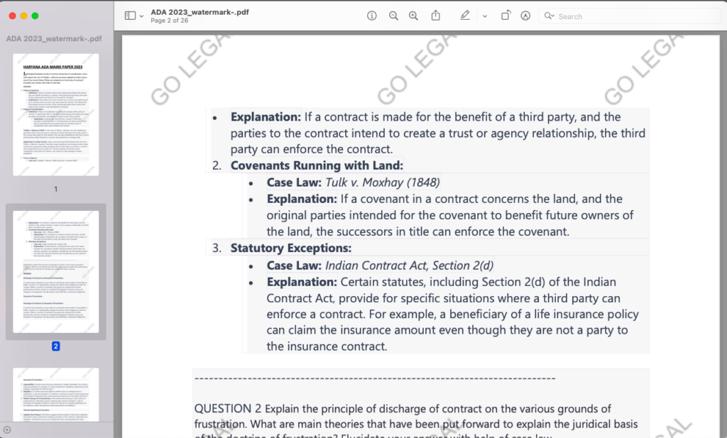 ADA SOLVED QUESTION PAPER 2023 PDF - Go Legal