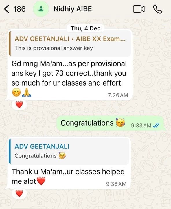 AIBE Result Nidhiy
